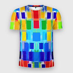 Футболка спортивная мужская Colorful strips - pop art - vogue, цвет: 3D-принт