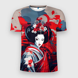 Футболка спортивная мужская Geisha vector style, цвет: 3D-принт