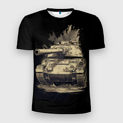 Футболка спортивная мужская Русский танк т54, цвет: 3D-принт