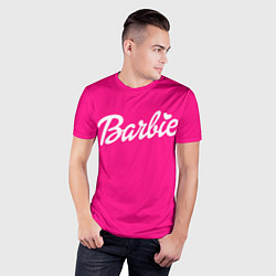 Футболка спортивная мужская Барби розовая, цвет: 3D-принт — фото 2