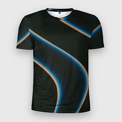 Футболка спортивная мужская Абстрактные волны арт, цвет: 3D-принт