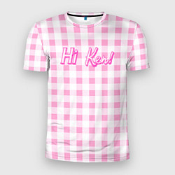 Футболка спортивная мужская Hi Ken - фраза и костюм Барби, цвет: 3D-принт