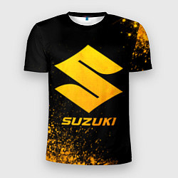 Футболка спортивная мужская Suzuki - gold gradient, цвет: 3D-принт