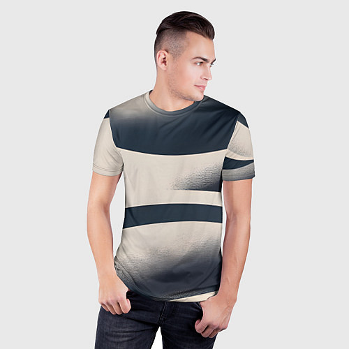 Мужская спорт-футболка Абстрактный принт - нейросеть / 3D-принт – фото 3