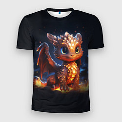 Футболка спортивная мужская Котик дракоша, цвет: 3D-принт