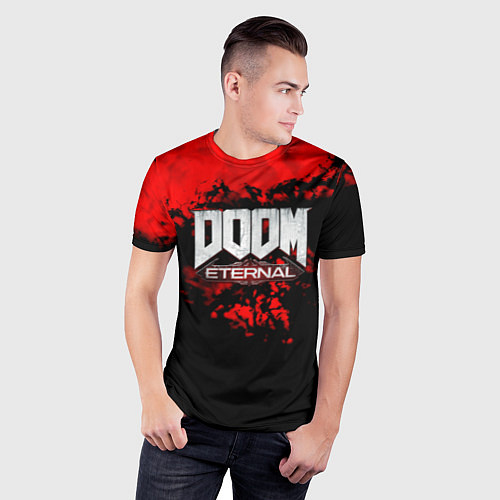 Мужская спорт-футболка Doom blood game / 3D-принт – фото 3