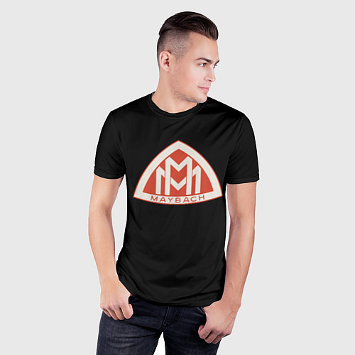 Мужская спорт-футболка Maybach logo / 3D-принт – фото 3