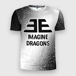 Футболка спортивная мужская Imagine Dragons glitch на светлом фоне, цвет: 3D-принт