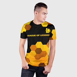 Футболка спортивная мужская League of Legends - gold gradient: символ сверху, цвет: 3D-принт — фото 2