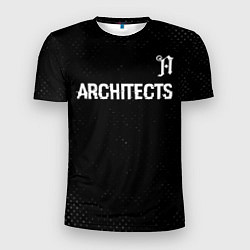 Футболка спортивная мужская Architects glitch на темном фоне: символ сверху, цвет: 3D-принт