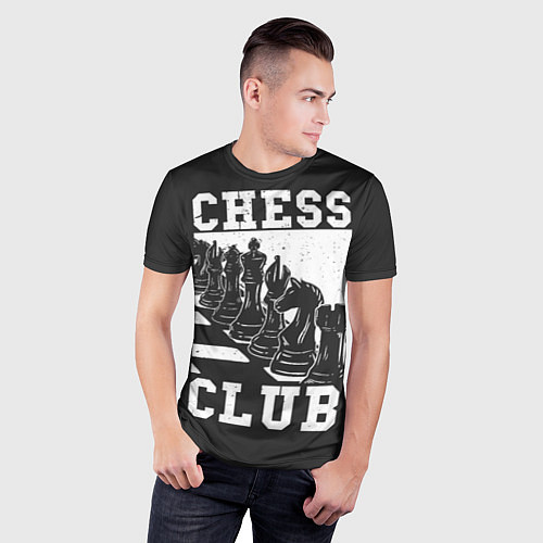 Мужская спорт-футболка Шахматный клуб / 3D-принт – фото 3