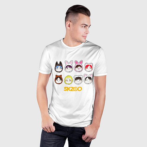 Мужская спорт-футболка Skzoo все вместе / 3D-принт – фото 3
