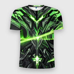 Футболка спортивная мужская Зелёный кибер рыцарь, цвет: 3D-принт
