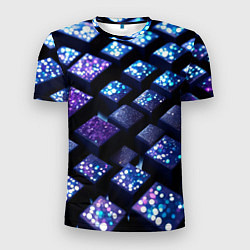 Футболка спортивная мужская Цветные объёмные кубики - нейросеть, цвет: 3D-принт