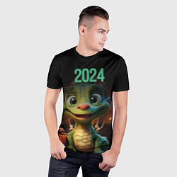 Футболка спортивная мужская 2024 символ года, цвет: 3D-принт — фото 2