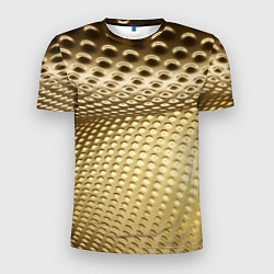 Футболка спортивная мужская Золотая сетка абстракция, цвет: 3D-принт
