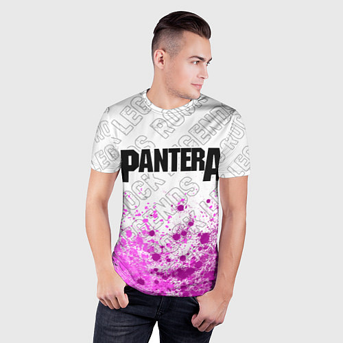 Мужская спорт-футболка Pantera rock legends посередине / 3D-принт – фото 3