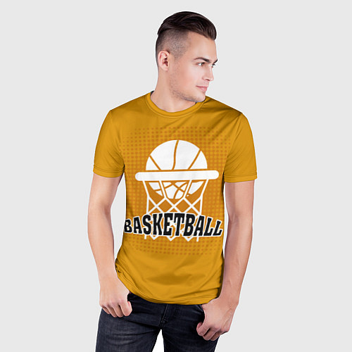 Мужская спорт-футболка Basketball - кольцо и мяч / 3D-принт – фото 3