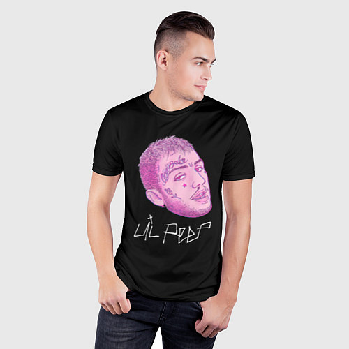 Мужская спорт-футболка Lil Peep rip 21 / 3D-принт – фото 3