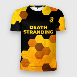 Футболка спортивная мужская Death Stranding - gold gradient посередине, цвет: 3D-принт