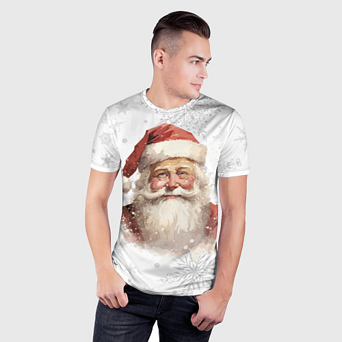 Мужская спорт-футболка Милый Санта / 3D-принт – фото 3