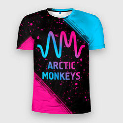 Футболка спортивная мужская Arctic Monkeys - neon gradient, цвет: 3D-принт