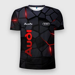 Футболка спортивная мужская Audi - плиты с эффектом свечения, цвет: 3D-принт