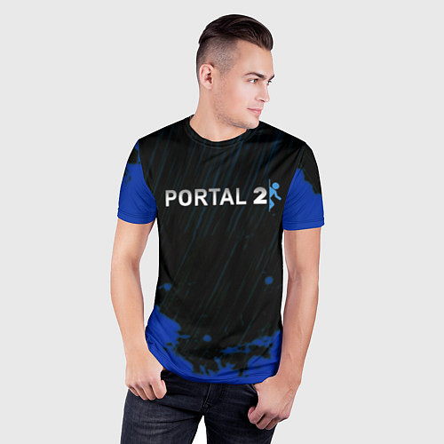 Мужская спорт-футболка Portal games / 3D-принт – фото 3