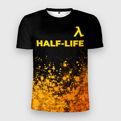 Футболка спортивная мужская Half-Life - gold gradient посередине, цвет: 3D-принт