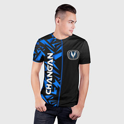 Футболка спортивная мужская Changan - blue uniform, цвет: 3D-принт — фото 2