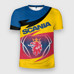 Футболка спортивная мужская Scania logo, цвет: 3D-принт