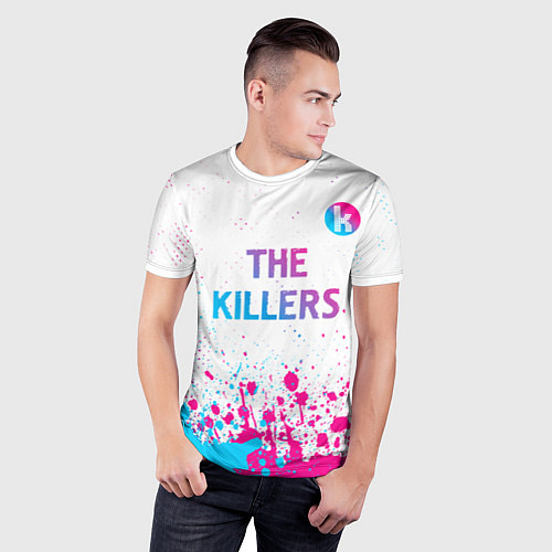 Мужская спорт-футболка The Killers neon gradient style посередине / 3D-принт – фото 3