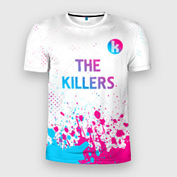 Футболка спортивная мужская The Killers neon gradient style посередине, цвет: 3D-принт