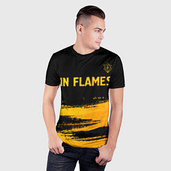 Футболка спортивная мужская In Flames - gold gradient посередине, цвет: 3D-принт — фото 2