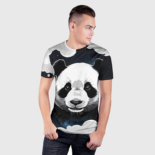 Мужская спорт-футболка Панда портрет / 3D-принт – фото 3