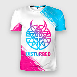 Футболка спортивная мужская Disturbed neon gradient style, цвет: 3D-принт