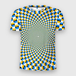 Мужская спорт-футболка Оптическая иллюзия арт