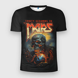 Футболка спортивная мужская Thirty seconds to mars skull, цвет: 3D-принт