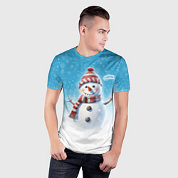 Футболка спортивная мужская Веселый снеговичок, цвет: 3D-принт — фото 2