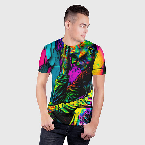 Мужская спорт-футболка Одиночество / 3D-принт – фото 3