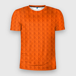 Футболка спортивная мужская Объёмные пирамиды сочный апельсиновый, цвет: 3D-принт