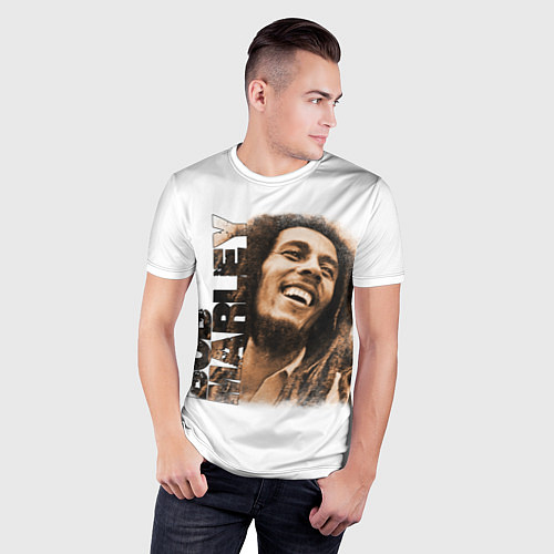 Мужская спорт-футболка Музыкант Боб Марли арт / 3D-принт – фото 3