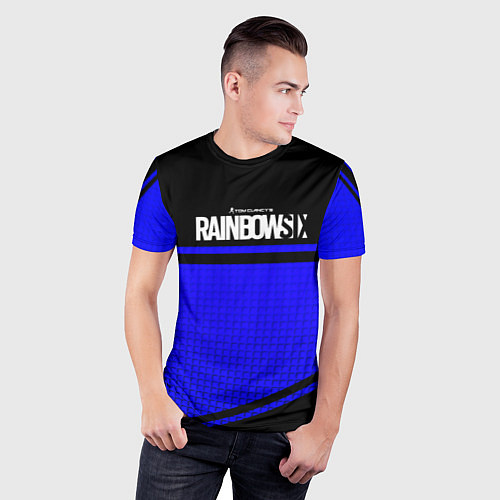 Мужская спорт-футболка Tom Clancys rainbow six geometry / 3D-принт – фото 3