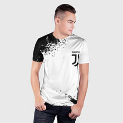 Футболка спортивная мужская Juventus sport color black, цвет: 3D-принт — фото 2
