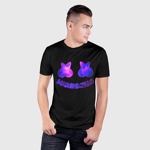 Мужская спорт-футболка Маршмелло клубная музыка / 3D-принт – фото 3