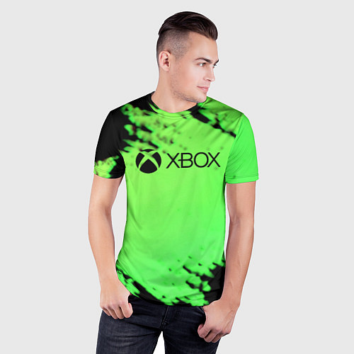 Мужская спорт-футболка Xbox game pass краски / 3D-принт – фото 3
