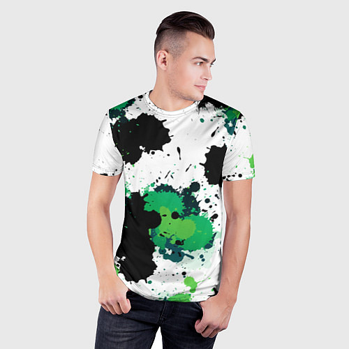 Мужская спорт-футболка Яркие брызги красок / 3D-принт – фото 3