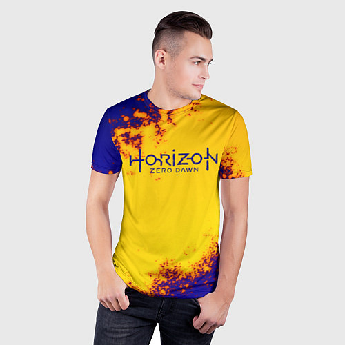 Мужская спорт-футболка Horizon zero dawn alloy grunge metal / 3D-принт – фото 3