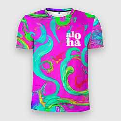 Футболка спортивная мужская Abstract floral pattern - aloha, цвет: 3D-принт