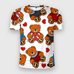 Мужская спорт-футболка Мишки с сердцами - персонажи из Слово пацана